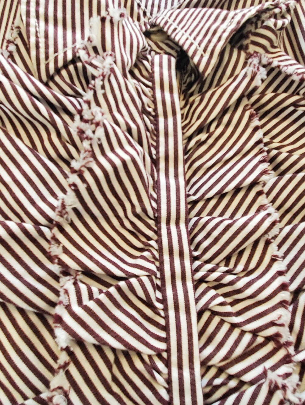 Tommy Hilfiger Women's Brown Stripe Button-Up Shirt Size Large - Picture 7 of 10